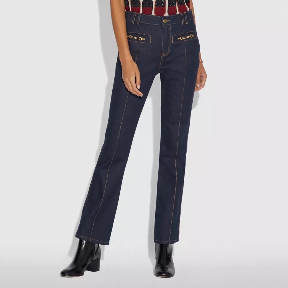 Coach Women's Dark Blue Jeans